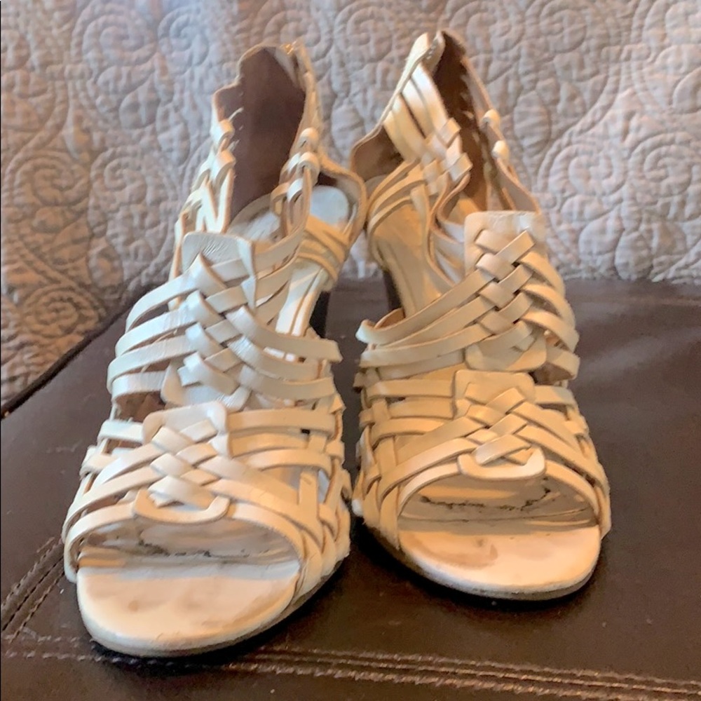 TORY BURCH Leather Espadrille Wedge - 9.5